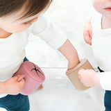 Baby Snack Cups #color_dusty rose,caramel,sage,dusty pink