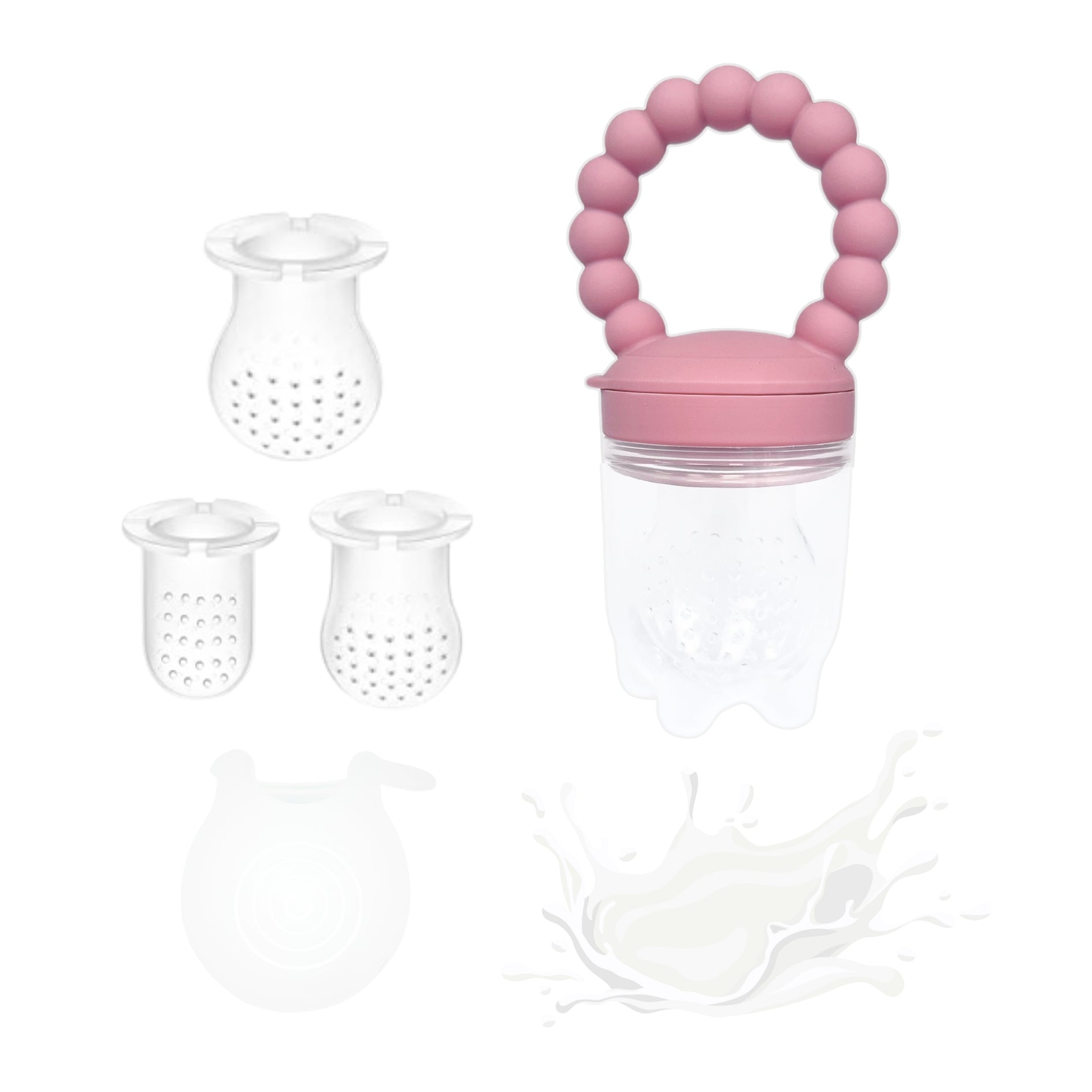 Baby Fruit Feeder Pacifier for Starting Solids, Dusty Rose #color_dusty rose