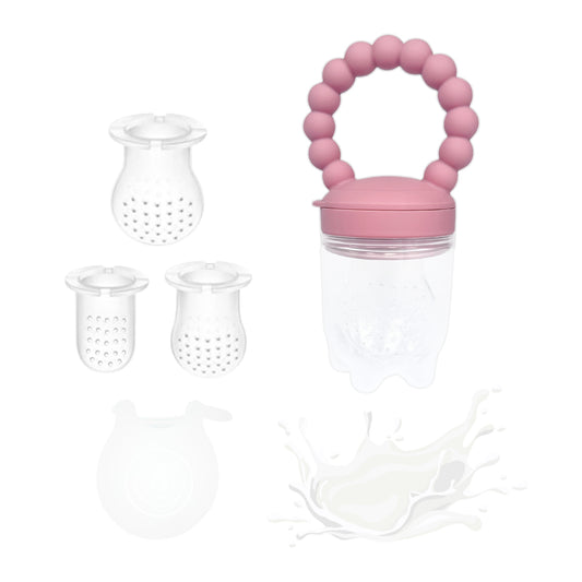 Baby Fruit Feeder Pacifier for Starting Solids, Dusty Pink #color_dusty pink