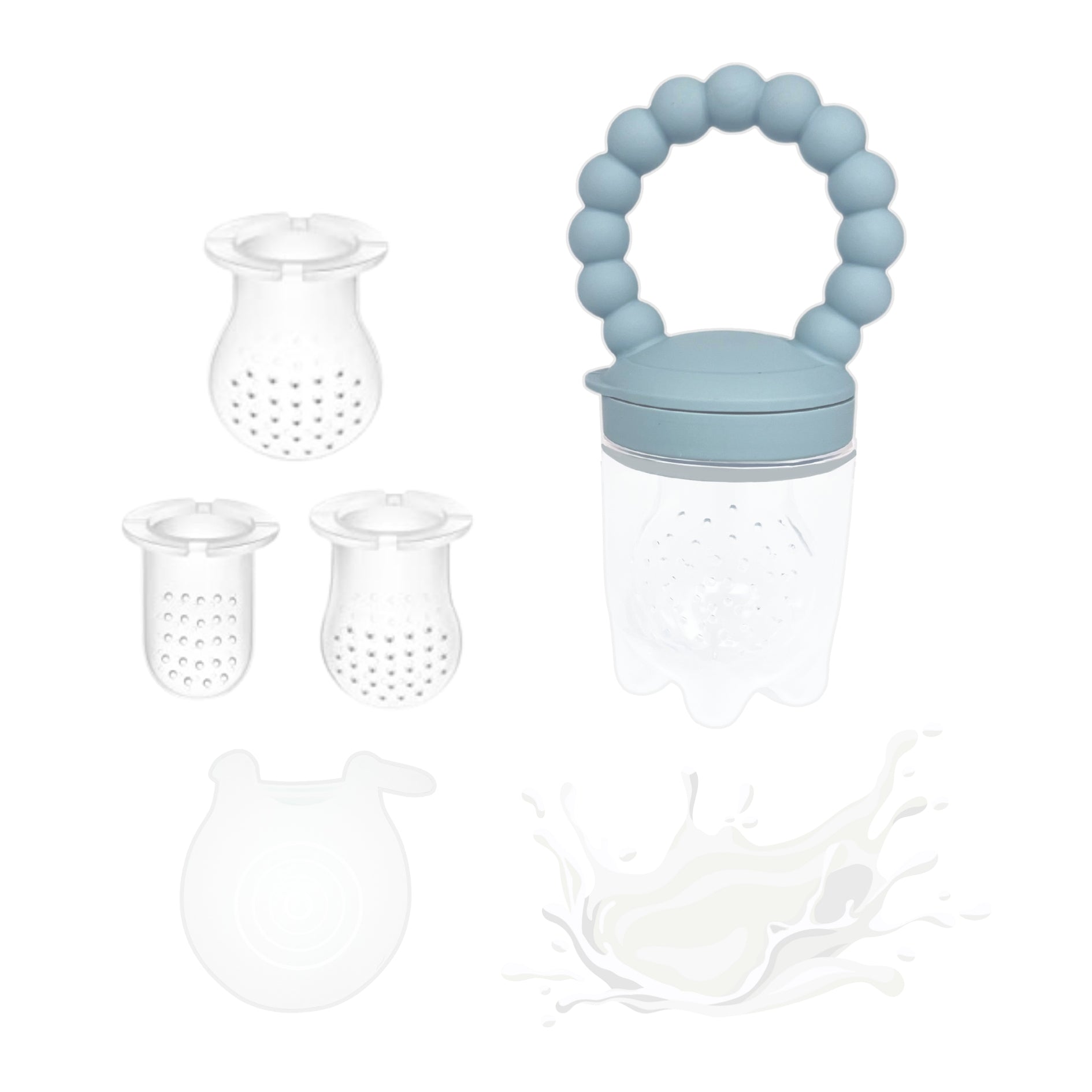 Baby Fruit Feeder Pacifier for Starting Solids, Dusty Teal #color_dusty teal