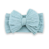 Baby Headbands Bow, Blue #color_dusty blue
