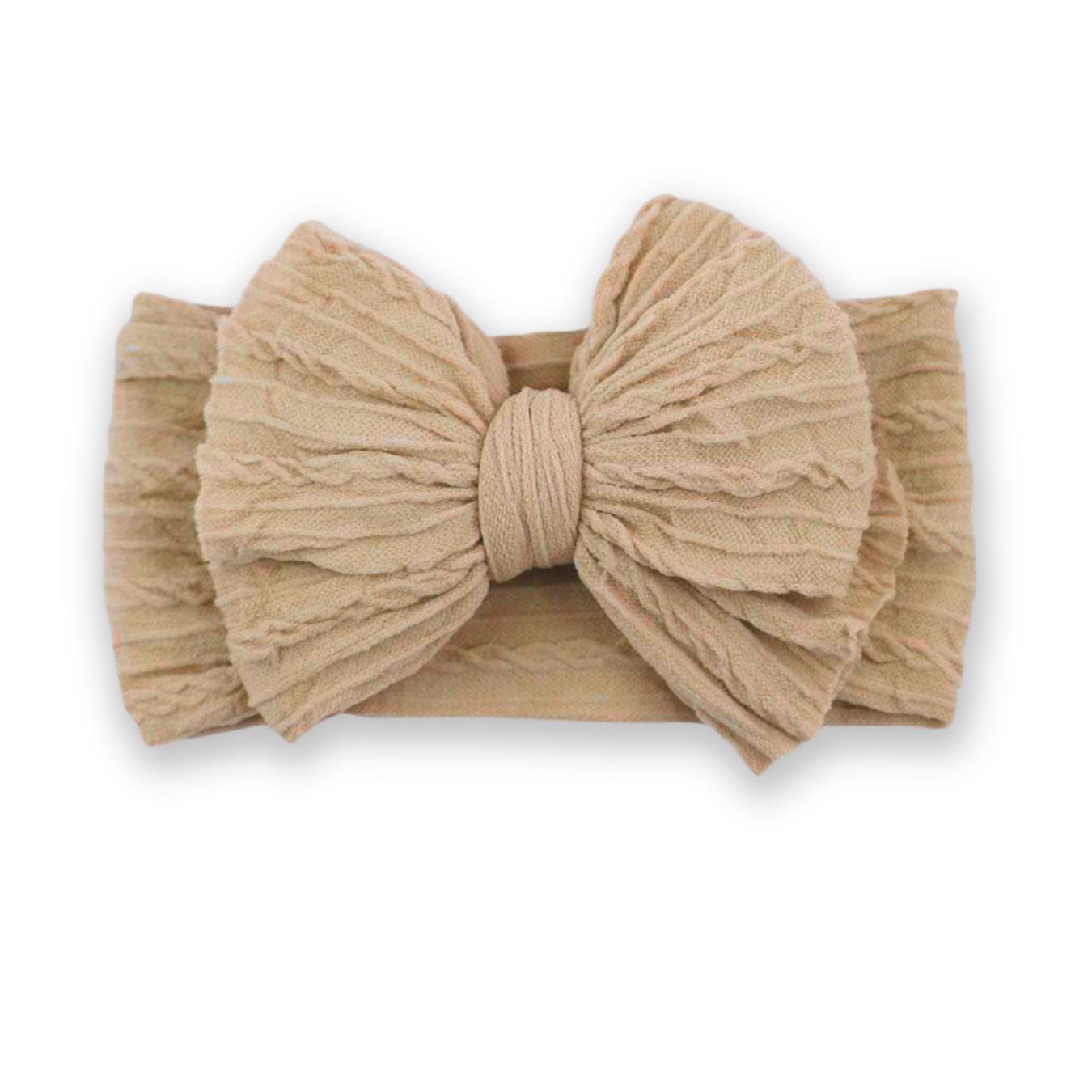 Baby Headbands Bow, Caramel #color_caramel