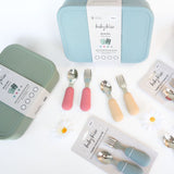 Childrens Cutlery Sets, Childs Lunch Box #color_dusty teal,dusty rose,sage