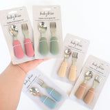 Childrens Forks, Childrens Cutlery Sets #color_dusty teal,dusty rose,sage,almond,caramel,dusty pink