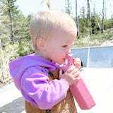 Childrens Water Bottle #color_almond,dusty rose,dusty blue,lavender,evergreen