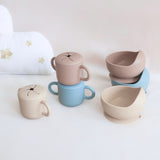 Baby Feeding Silicone Dinnerware #color_caramel,almond,dusty teal