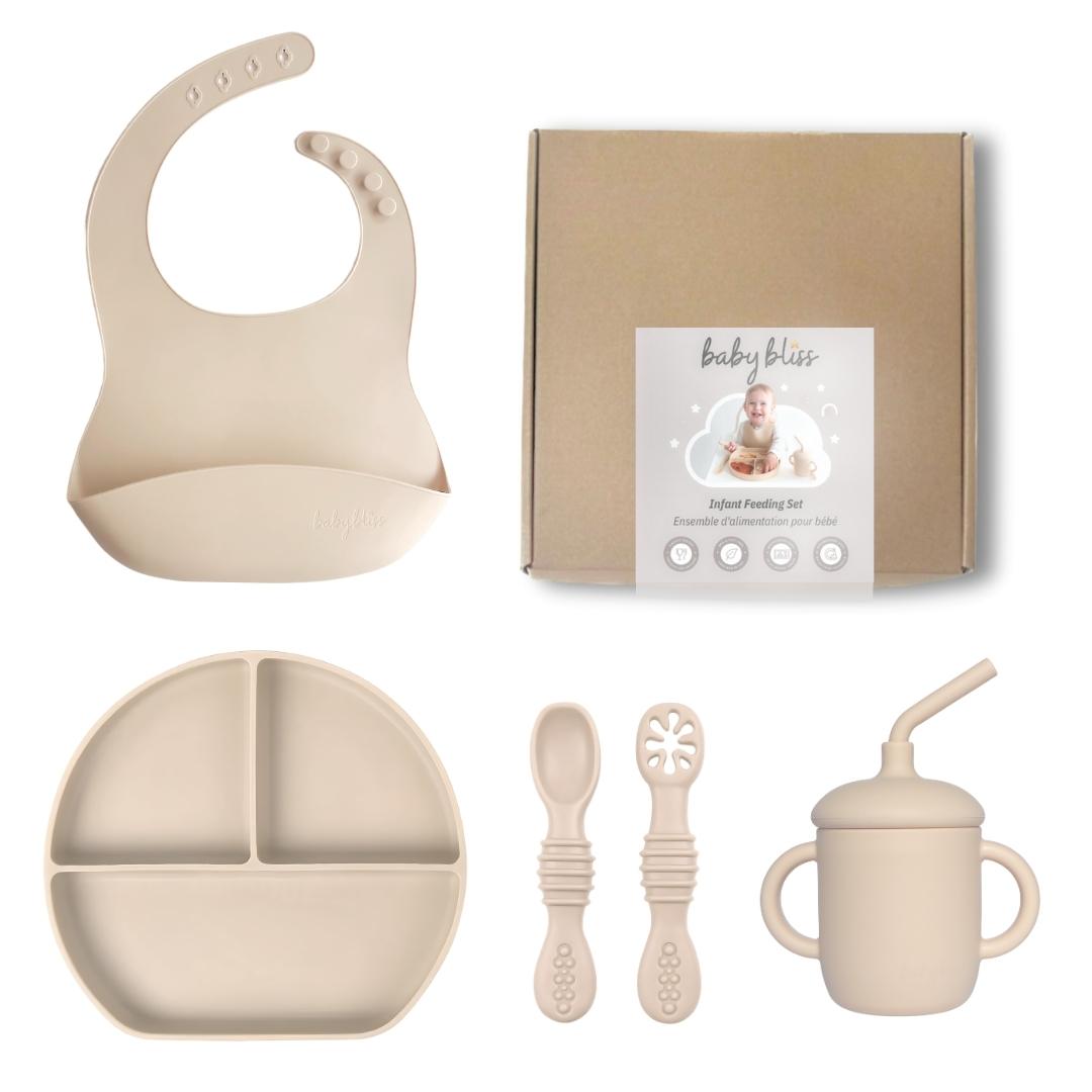 Infant Feeding Set, Almond #color_almond
