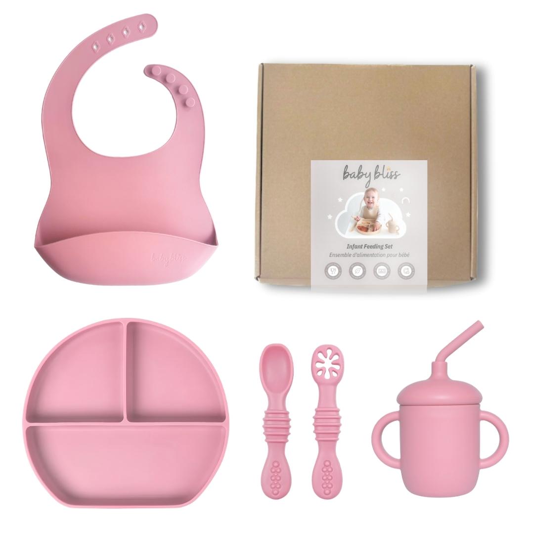 Infant Feeding Set, Dusty Rose #color_dusty rose