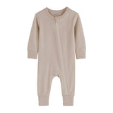 Infant Onesies with Zipper, Taupe #color_taupe