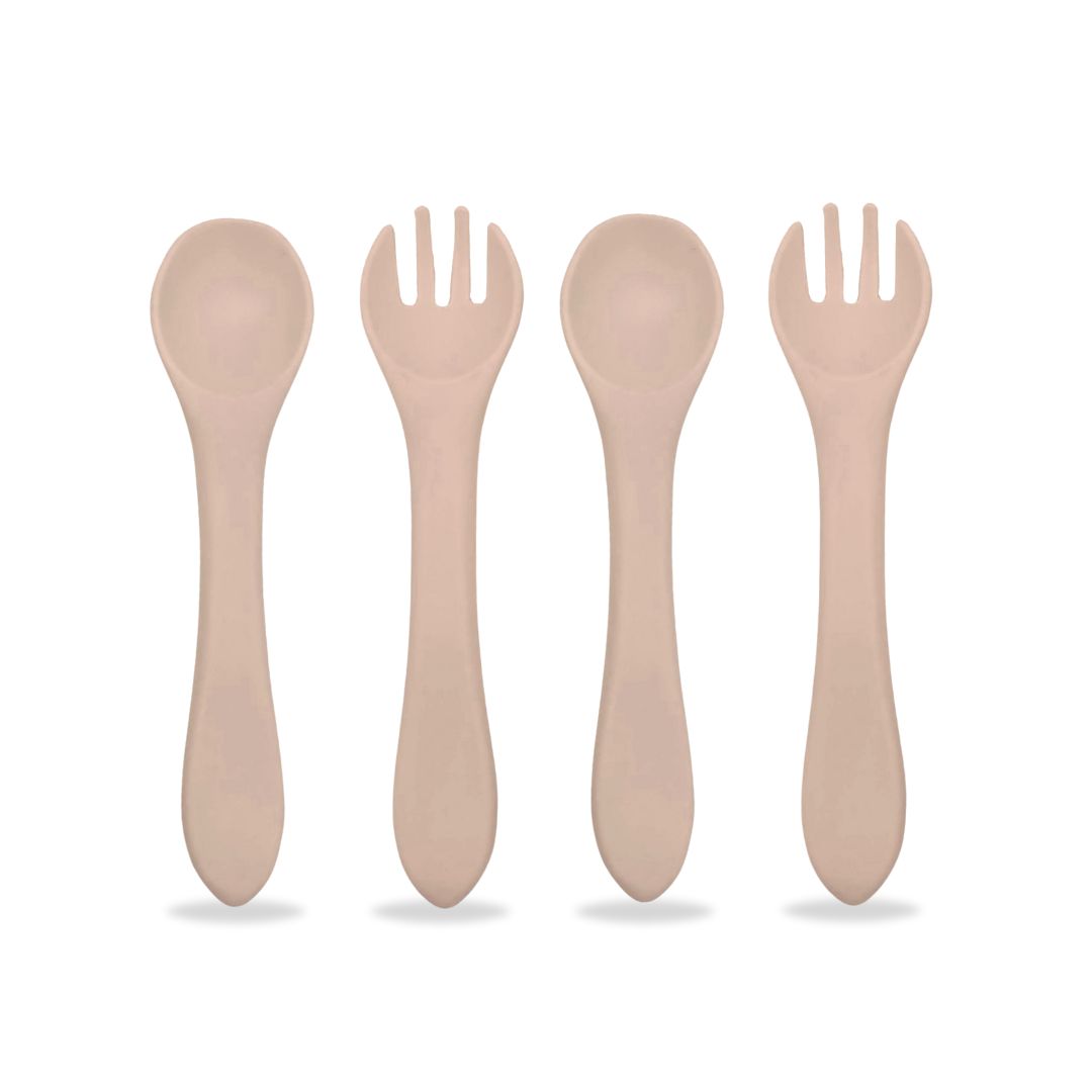 Infant Utensils Silicone, Caramel #color_caramel