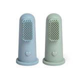 Baby Bliss Infant Toothbrush, Dusty Teal and Sage #color_Dusty Teal/Sage