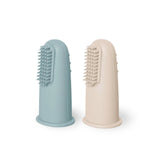 Baby Bliss Infant Toothbrush, Dusty Teal and Almond #color_Dusty Teal/Almond