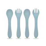 Infant Utensils Silicone, Dusty Teal #color_dusty teal