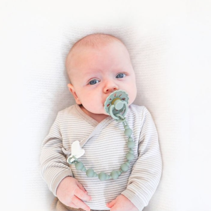 Baby Bliss Newborn Pacifier, Sage #color_Sage/Dusty Teal