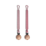 Pacifier Clip, Dusty Rose & Dusty PInk #color_Dusty Rose & Dusty Pink