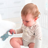 Rabbit Teether, Dusty Teal #color_dusty teal