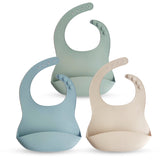 Baby Bibs Set for Infant Feeding #color_Sage/Dusty Teal/Almond