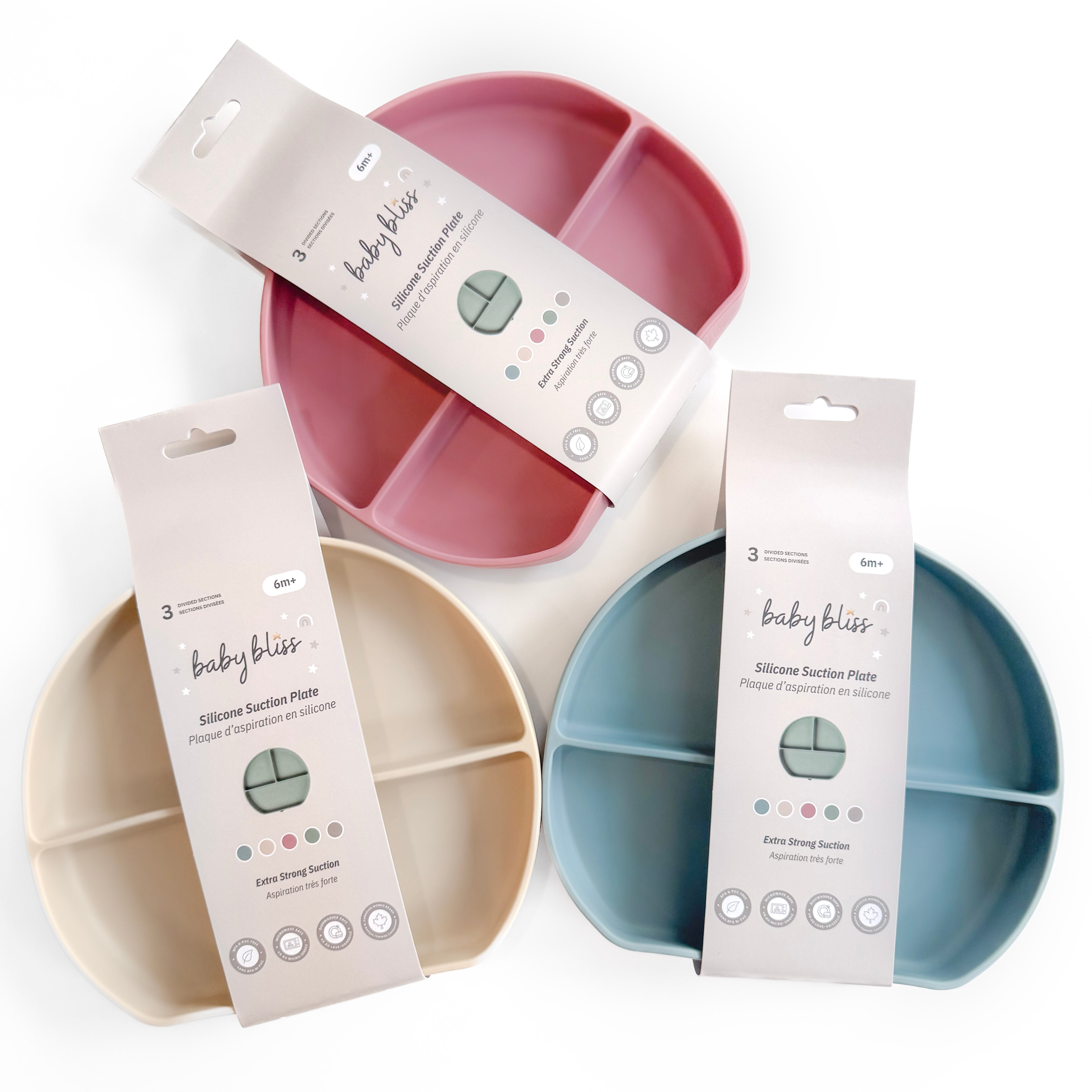 Baby Silicone Suction Plate #color_caramel,almond,dusty rose,dusty teal,sage,dusty pink