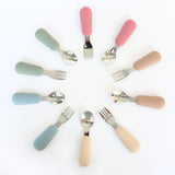 Spoons and Forks, Childrens Cutlery Childrens Cutlery #color_dusty teal,dusty rose,sage,almond,caramel,dusty pink