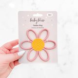 Flower Teether Toy, Pink #color_rose