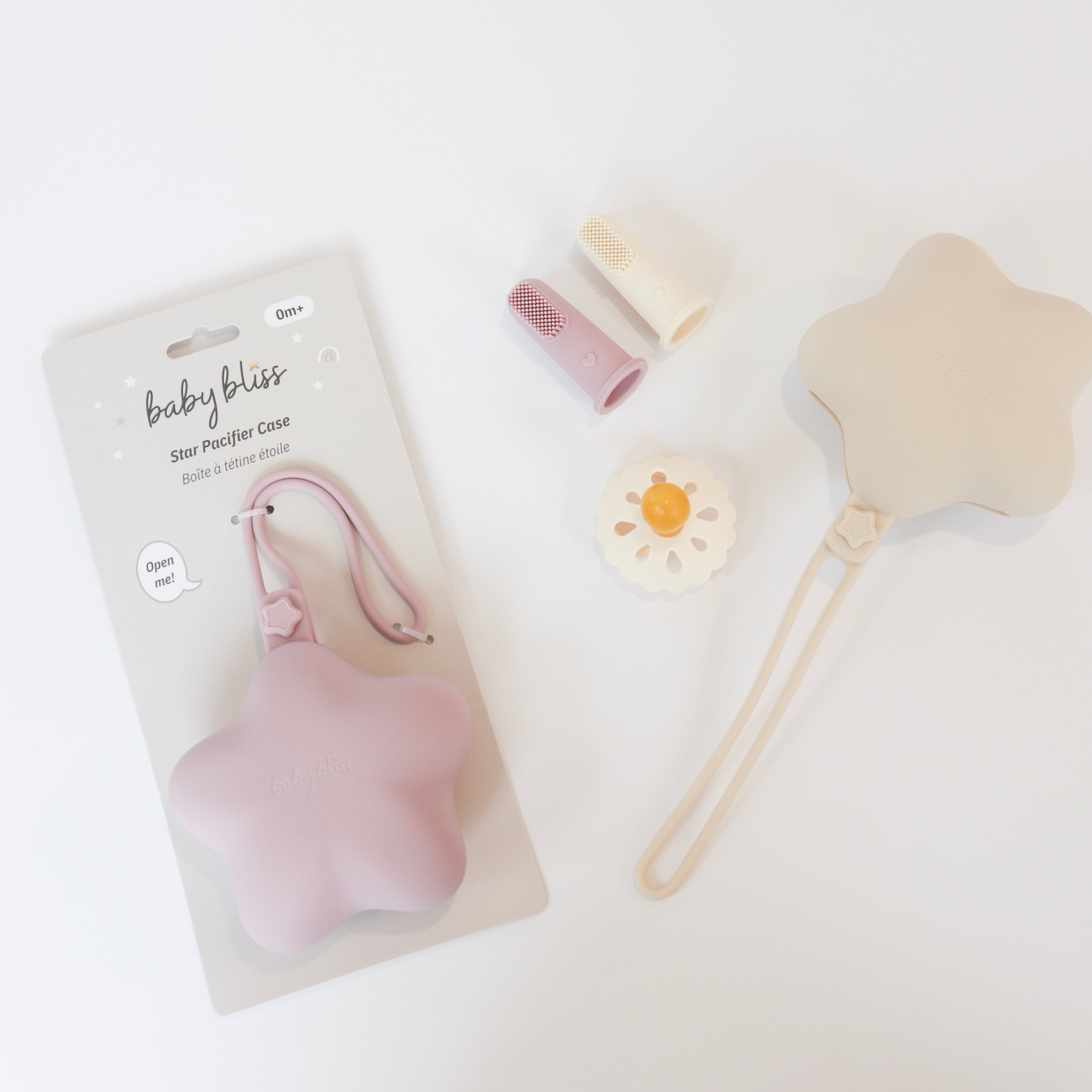 Finger Toothbrush, Pacifier, Pacifier Case #color_lavender/cream