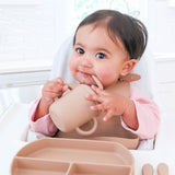 Cup with Straw Silicone, Caramel #color_caramel,almond,sage,dusty pink