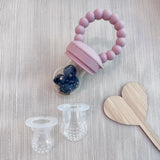 Fruit Pacifier, Silicone Infant Feeder, Dusty Pink #color_dusty pink,sage