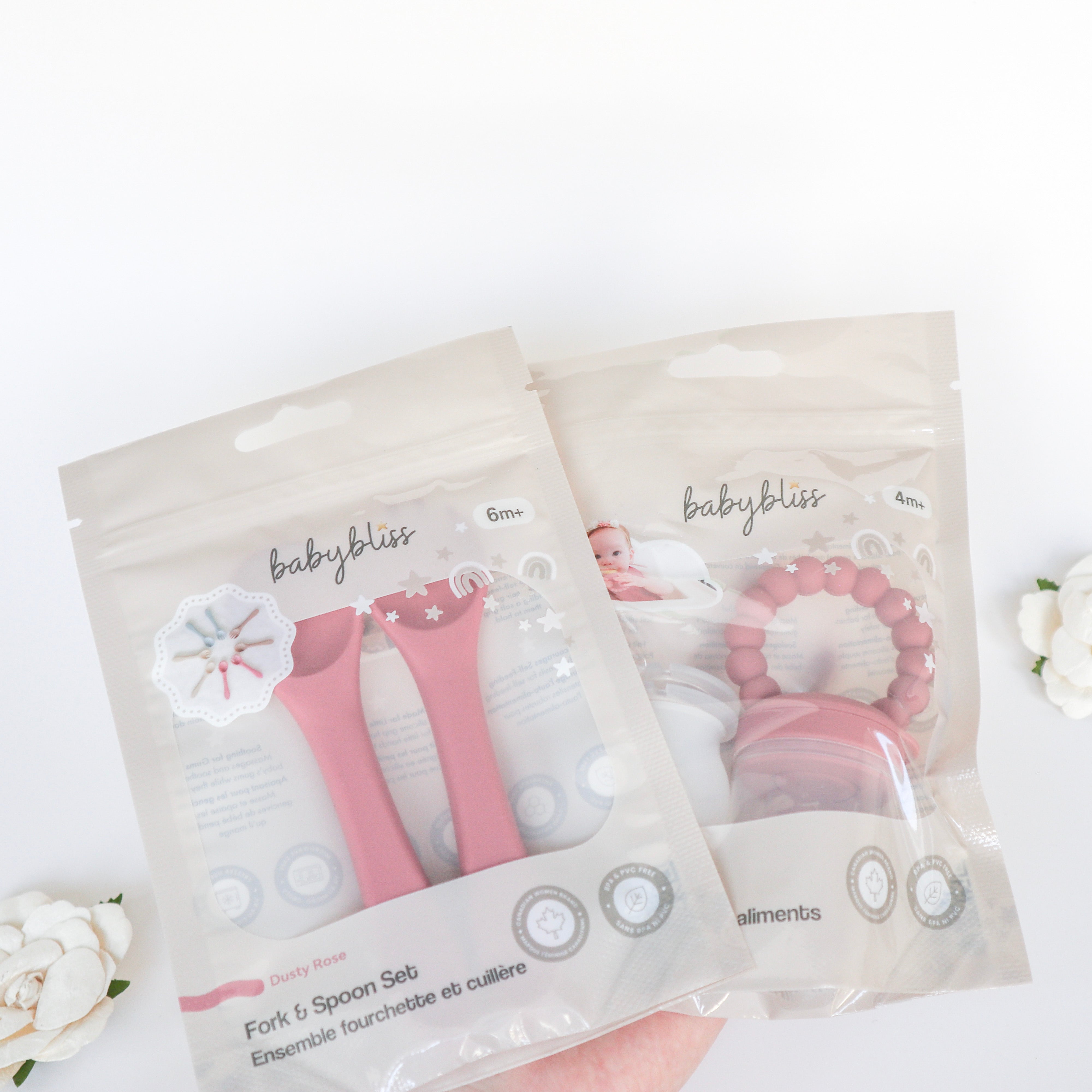 Infant Spoons, Fruit Pacifier, Dusty Rose #color_dusty rose