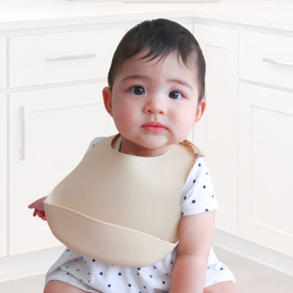 Silicone Bibs for Infants, Almond #color_almond