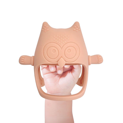 Teething Toys Owl, Apricot #color_apricot