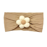 Baby Headbands Bow, Brown Flower #color_Caramel Flower