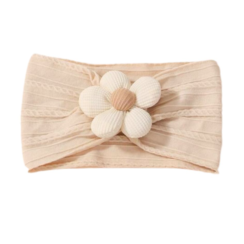 Baby Headbands Bow, Sand Flower #color_Sand Flower