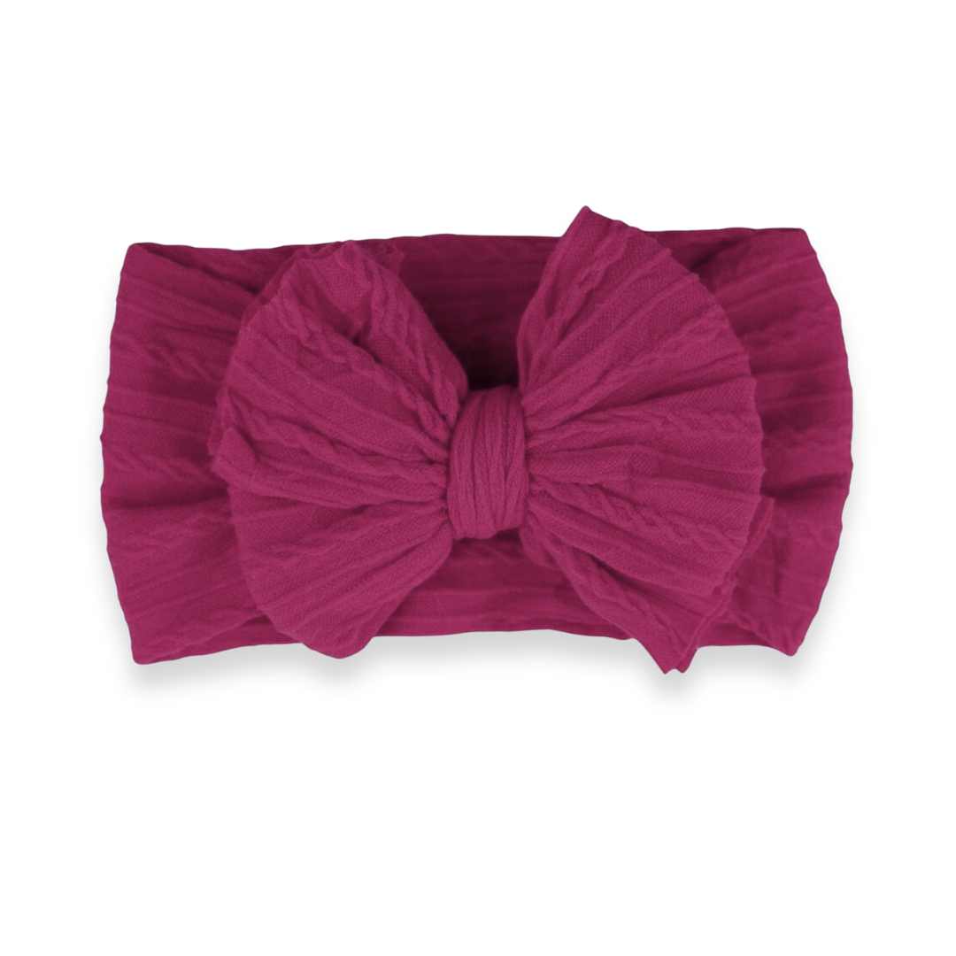 Baby Headbands Bow, Raspberry #color_raspberry