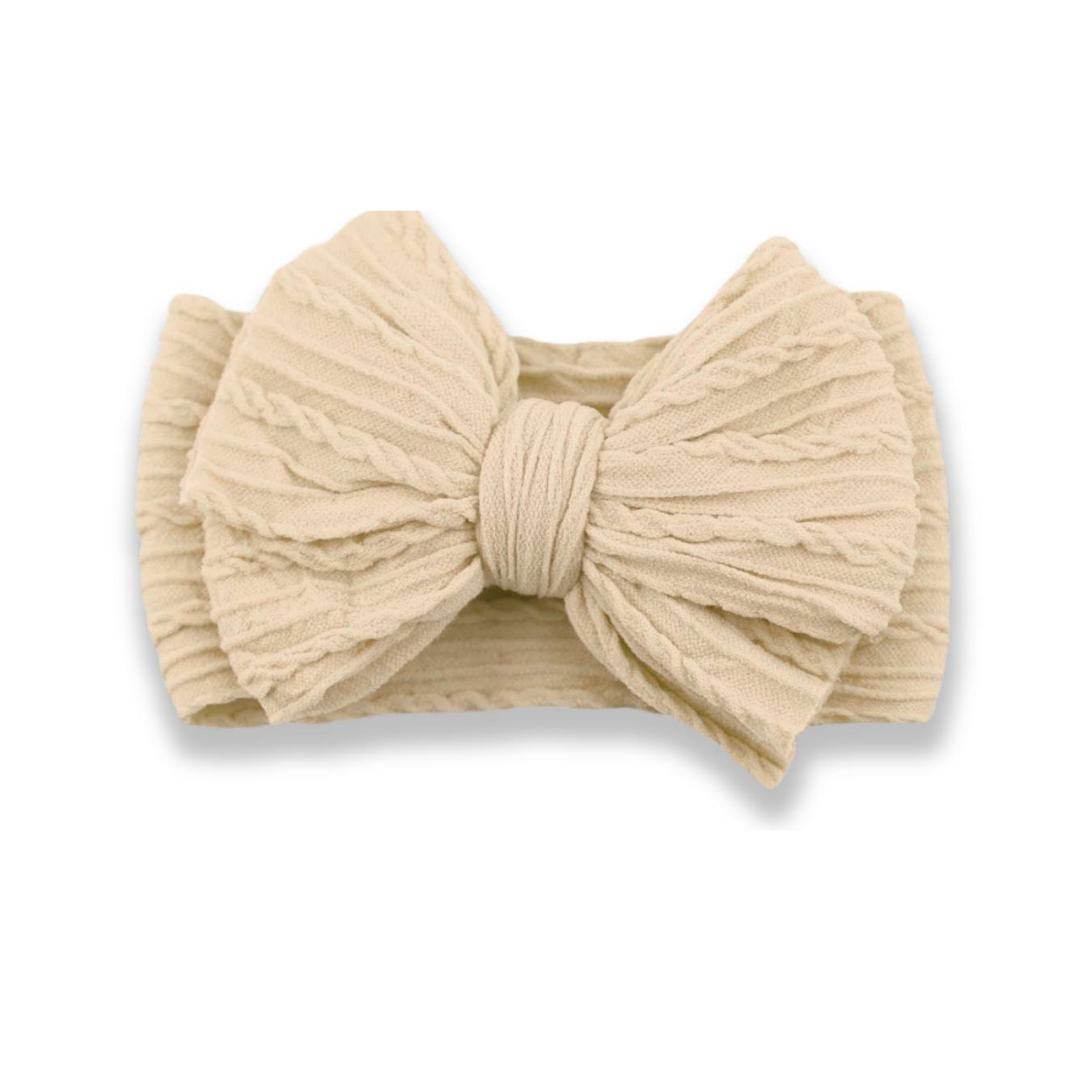 Baby Headbands Bow, Sand #color_Sand