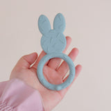 Infant Teething Toy, Bunny Teething Toy, Dusty Teal #color_dusty teal