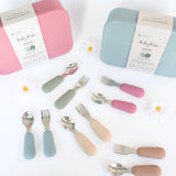 Childrens Cutlery, Bento Boxes #color_dusty teal,dusty rose,sage