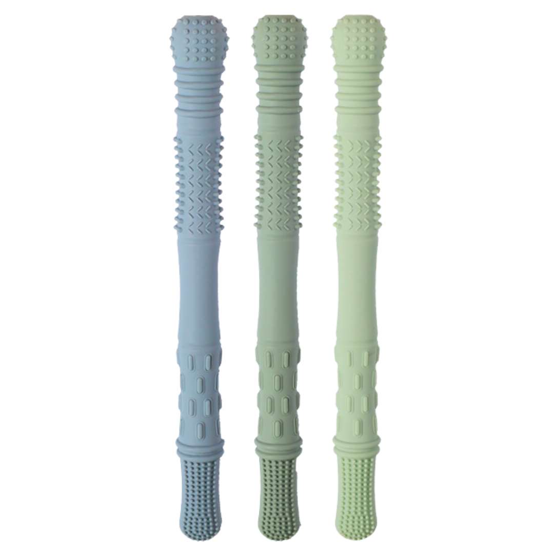 Hallow Teething Tubes, Blue #color_Dusty Teal/Sage/Soft Sage