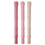 Hallow Teething Tubes, Pink #color_Dusty Rose/Dusty Pink/Almond