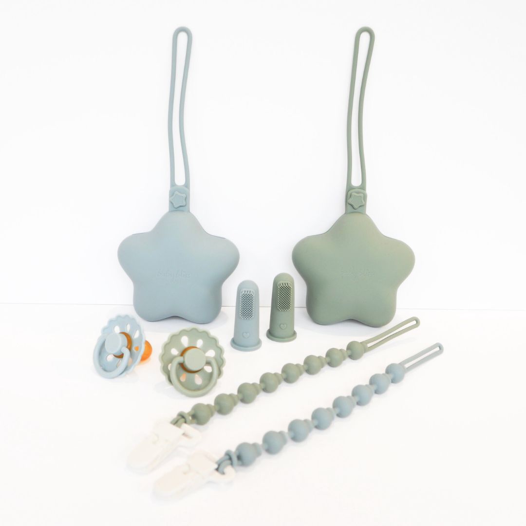 Infant Dummy Case #color_sage,dusty blue