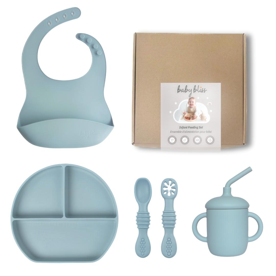 Infant Feeding Set, Dusty Teal #color_dusty teal