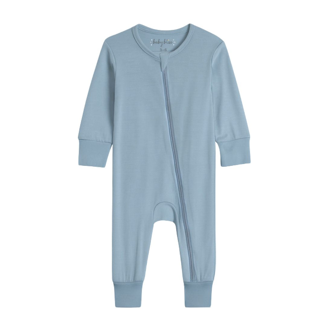 Infant Onesies with Zipper, Dusty Blue #color_dusty blue