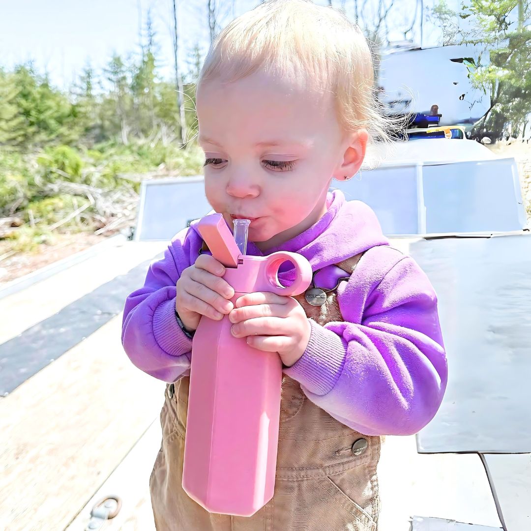 Infant Water Bottle, Dusty Rose #color_almond,dusty rose,dusty blue,lavender