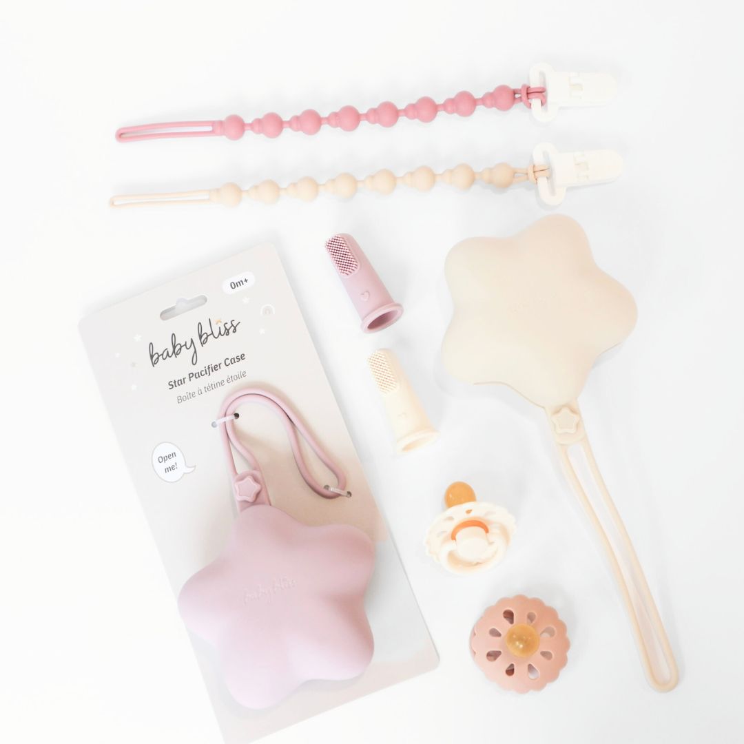 Newborn and Pacifier Holder #color_lavender,almond