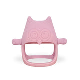 Silicone Teether Owl, Dusty Pink #color_dusty pink