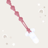 Pacifier Clip Pink #color_almond/dusty rose