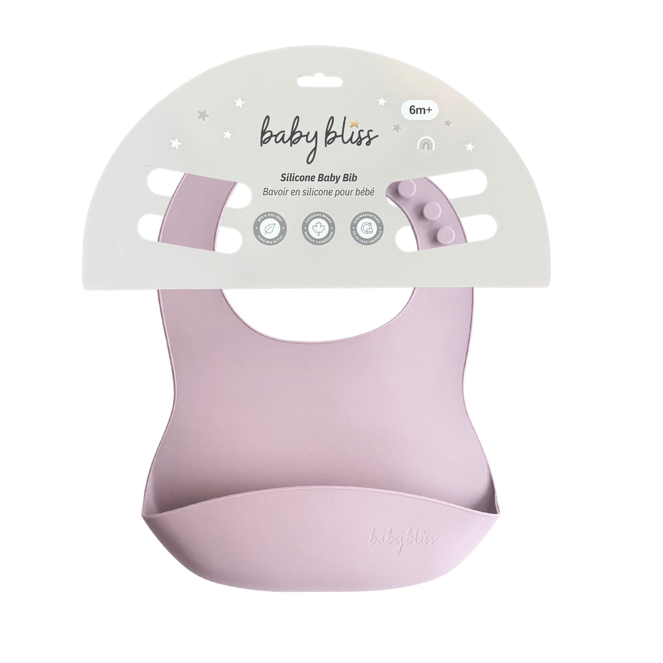 Silicone Bib, Dusty Pink #color_dusty pink