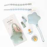Silicone Soother Clip #color_sage,dusty blue