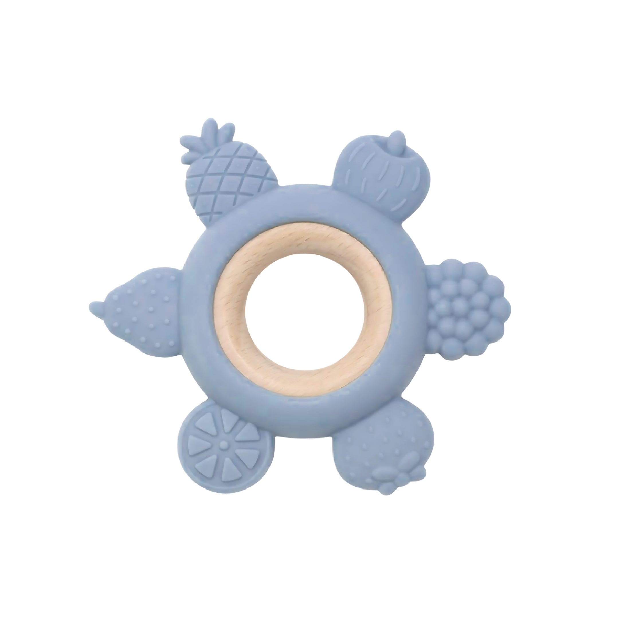 Fruit Teether Ring, Dusty Rose #color_dusty blue