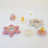 Teether Toys, Pacifiers #color_dusty rose,cream