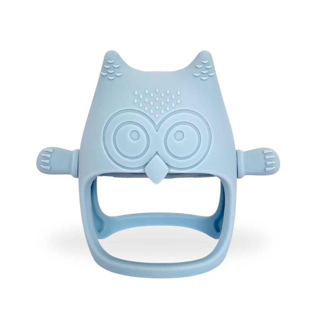 Infant Teether Toy, Silicone Teether Owl, Arctic Blue #color_arctic blue